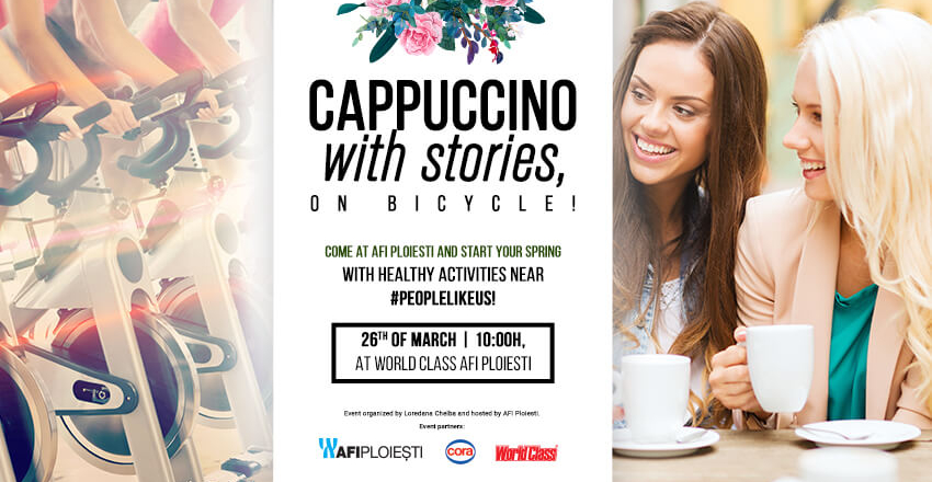 Cappuccino with stories, on bicycle!