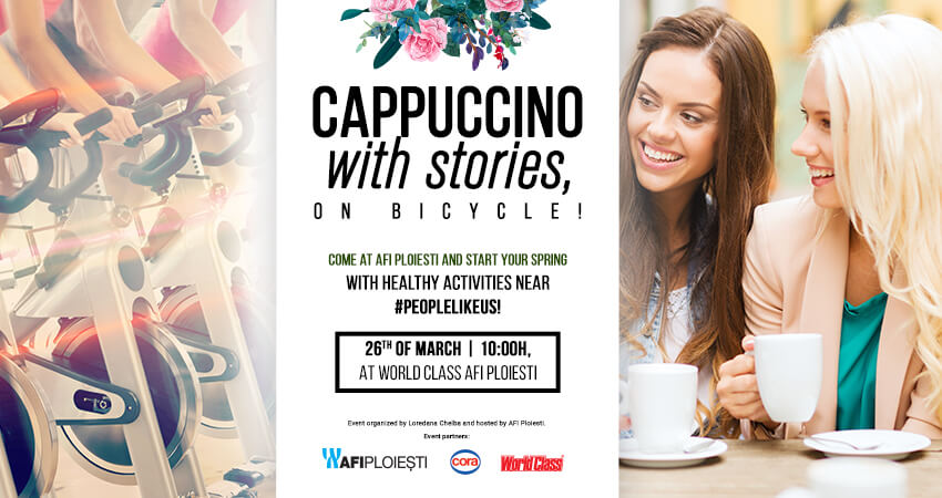Cappuccino with stories, on bicycle!